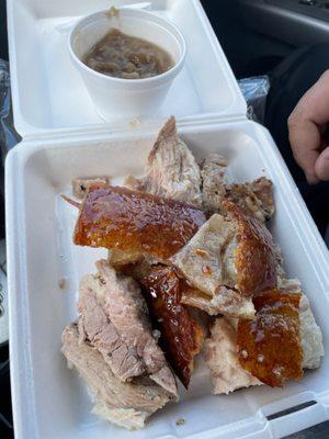 Lechon belly and special sauce