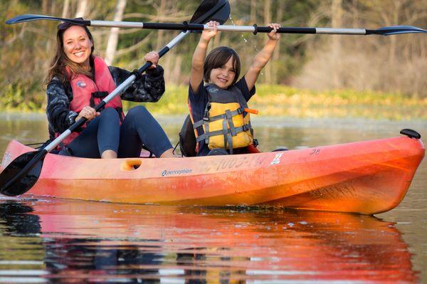 Kayaking with kids on the Paw Paw River - the perfect family activity!