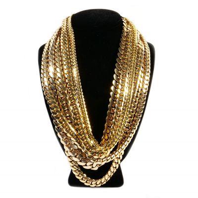 Men's gold Cuban link chains