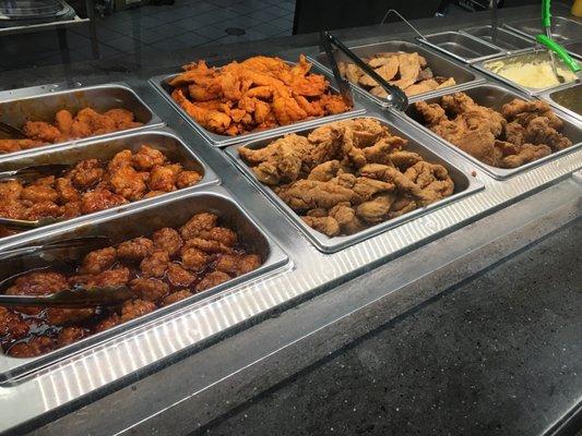 Fried food options.