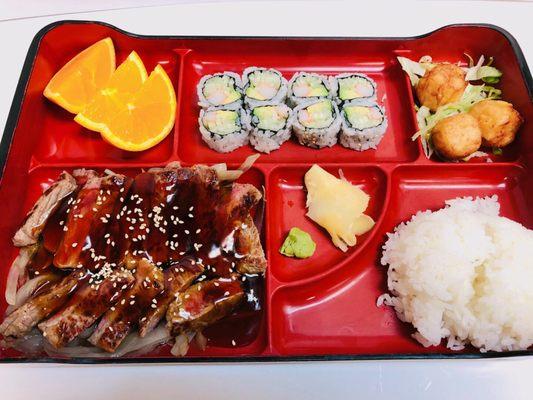 Beef teriyaki bento box