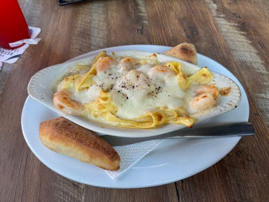 Tagliatelle Alfredo with Shrimp