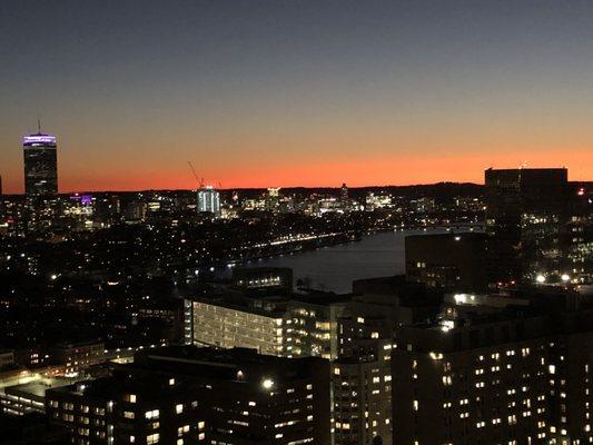 Sunset from our apartment window.