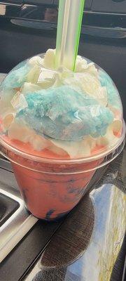 Small cotton candy milkshake