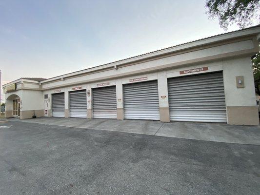 A photo of the garage doors