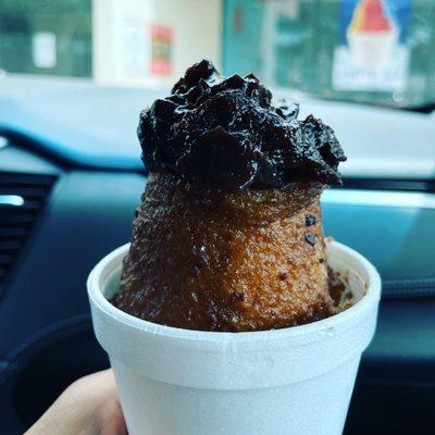 Tamarind snowcone with pulp on top