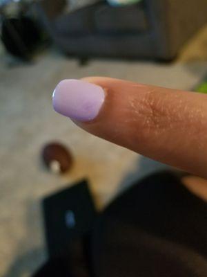 Q nails Chester...supposed to be lavender, why is it pink and purple. This is the dip or did I get duped?