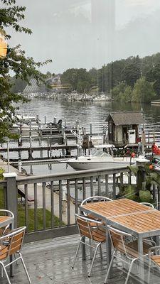 Beautiful view of the river and great outdoor seating