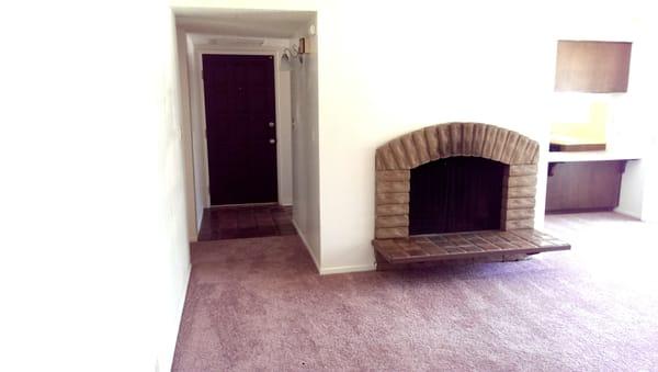 1x1 Entry to Living room with Fireplace