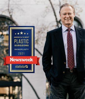 Dr. Henry Mentz voted in Newsweek best plastic surgeons for Rhinoplasty in 2021