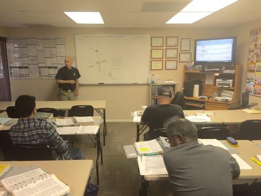 Our instructor Tom in action! He's a general B and C10 licensed contractor with over 30 years of experience!  He's also ICC certified