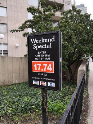 Weekend special rate