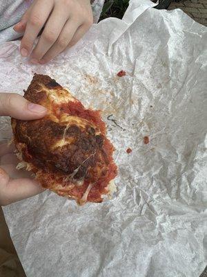 Pepperoni pizza bagel (what's left of it)