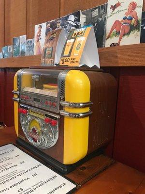 Jukebox at our table