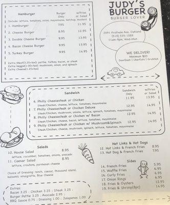 Food menu