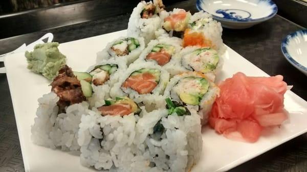 All 3 different kinds of sushi for $8!!! Crazy cheap