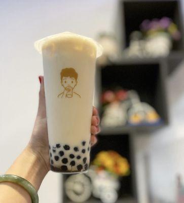 Jasmine Milk Tea with boba