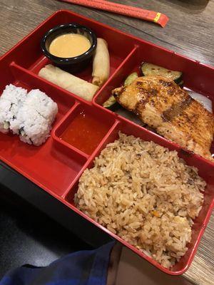 Salmon bento