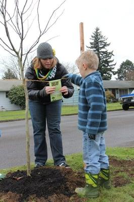 Street tree planting in Vancouver WA