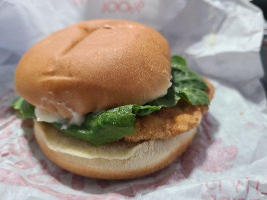 Crispy Chicken Sandwich, worth it = NO.  Almost $3, go McDs.