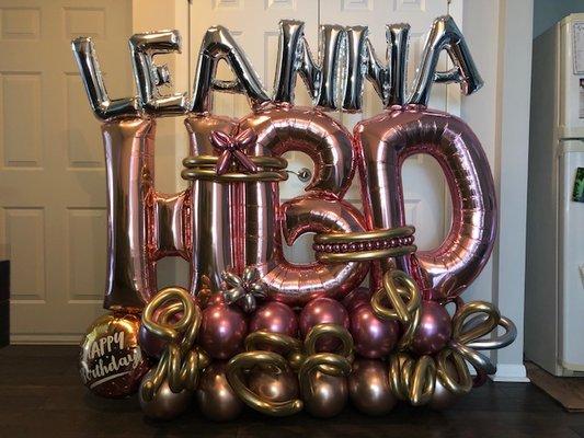 Large Birthday Balloon Marquee