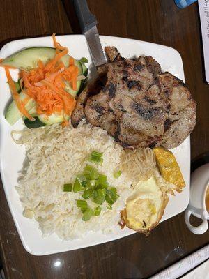 Grilled pork with rice