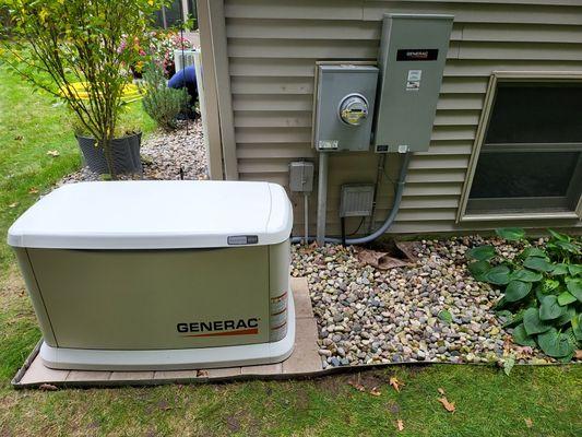 Today we installed a 22KW Generac Generator for a customer in Rockford, MI