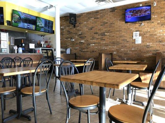 View of the dining area.