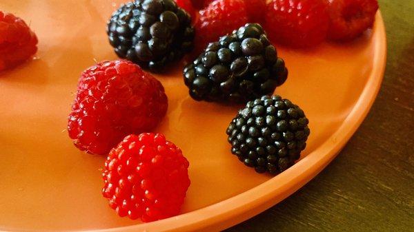 real raspberries/blackberries vs the famous candy...yes both from walmart! can't find that candy anywhere else