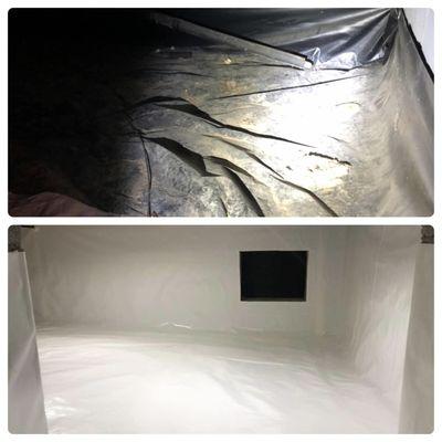 Crawlspace Encapsulation Before/After