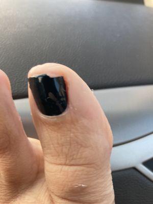 Chipped polish 36 hours after a pedicure