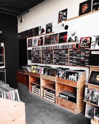 Inside record wall