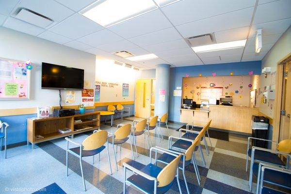 Dental office waiting area.