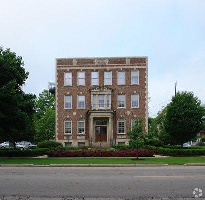 The front view of their building.