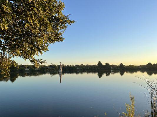 View of the lake at Woodlawn Lake Park