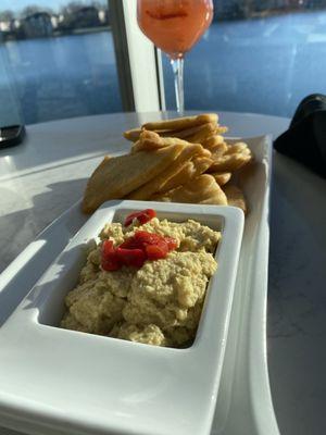 Hummus was so delish (pita was freshly baked--yummy!)