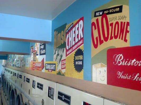 Awesome retro artwork of past laundry brands