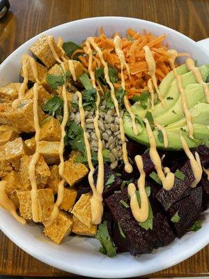 Vegan tofu bowl