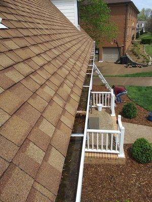 Cleaned and fixed these gutters as well as some stuff here.