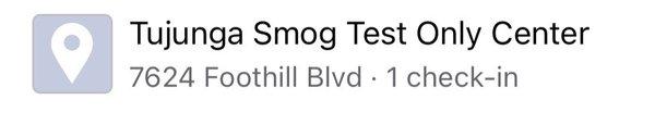 Tujunga smog test only center