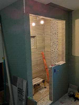 walls and shower