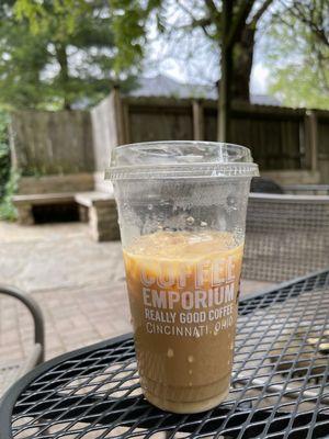 Iced oat milk pumpkin spice latte