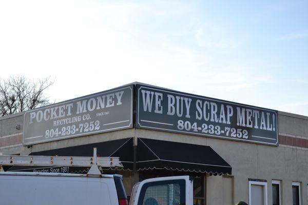 Our branded building sign means your scrap metal solution is just around the corner! Come by to get some cash for your scrap hassle-free.