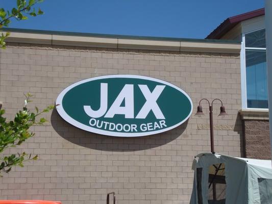 JAX Outdoor Gear Logo Upclose Lafayette, Colorado location April 29th 2012 visit.