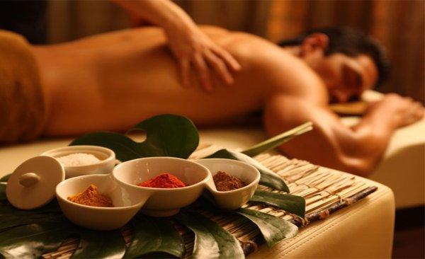 herb oil massage