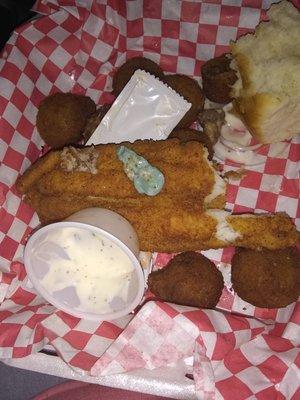 This big piece of gum came out of the fried mushrooms on Independence Avenue