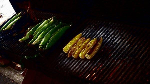 Charred Corn  called Elote Mexican style a crowd favorite delicious  Love