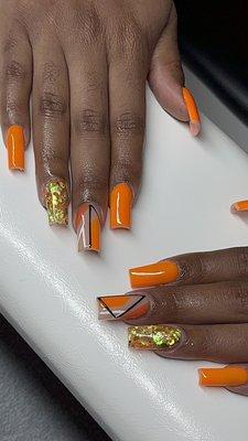 Acrylic nails
 French Tip
 Fill ins
 Nail art
 Designs