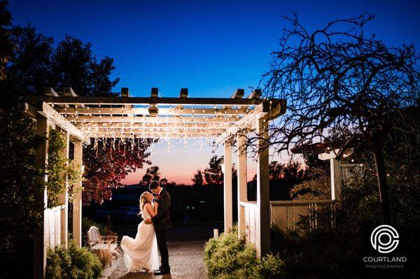 Couples portraits with the twinkle lights