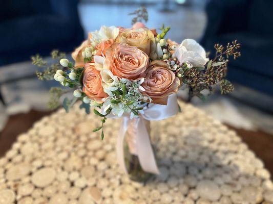 Soft wedding bouquet